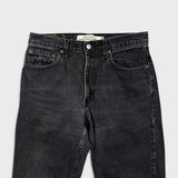 Vintage Y2K Levi's 505 Jeans Mens 33x30 Black Regular Fit Straight Leg Dark Wash Denim Pants