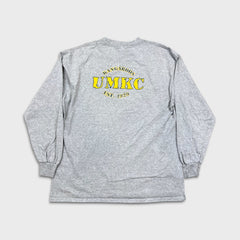 Vintage Y2K UMKC Kangaroos Long Sleeve Shirt Mens XL Gray College NCAA Tee