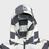 Lululemon Scuba Hoodie Womens Size 8 Gray Striped Full Zip Hooded Sweater