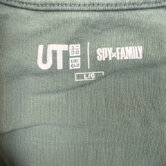 Uniqlo x Spy Family T Shirt Mens Large Green Short Sleeve Anime Pocket Tee