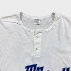 Vintage 1992 Mr Baseball Movie T Shirt Mens Large White USA Promo Universal Long Sleeve Tee