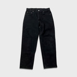 Vintage 90s Levi's 550 Jeans Mens 34x30 Black Relaxed Fit Tapered Leg Dark Wash Denim Pants