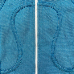 Lululemon Scuba Hoodie Womens Size 10 Blue Full Zip Striped Hooded Sweater