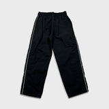 Adidas Track Pants Mens 2XL Black 3 Stripes Spell Out Relaxed Athletic Jogger