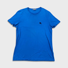 Burberry Brit T Shirt Mens Medium Blue Equestrian Knight Logo Casual Tee