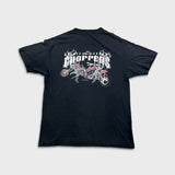 Vintage 2003 Orange County Choppers T Shirt Mens Large Black Faded Distress Bike Tee