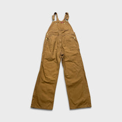 Dickies Overalls Mens 36x32 Brown Bib Hammer Loop Workwear Carpenter Canvas
