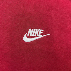 Nike Sportswear Hoodie Mens Large Red Swoosh Pullover Hooded Sweater