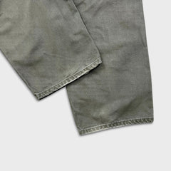 Carhartt Pants Mens 36x30 Green Original Dungaree Fit Workwear Distress Carpenter