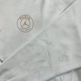Nike Jordan PSG Paris Saint Germain Hoodie Mens Large White Soccer Hooded Sweater