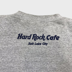 Vintage 90s Hard Rock Cafe Sweatshirt Mens XL Gray Salt Lake City USA Pullover