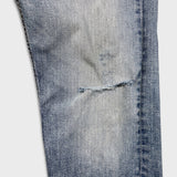 Levi's 505 Jeans Mens 34x32 Blue Regular Fit Straight Leg Stretch Medium Wash Denim Pants