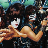 Vintage Y2K Kiss T Shirt Mens Large Black Double Sided Graphic Rock Band Tee