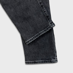 Levi's 512 Jeans Men 31x28 Black Slim Taper Leg Dark Wash Distress Stretch Denim Pants