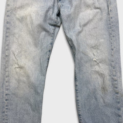 Levi's 501 '93 Jeans Mens 32x32 Blue Original Fit Straight Light Wash Distressed Pants