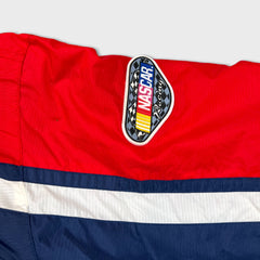 Vintage 90s Chase Authentics Mark Martin NASCAR Jacket Mens Large Blue Valvoline Racing Bomber