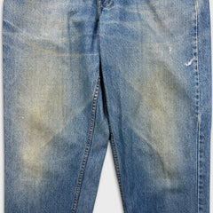 Vintage 90s Levi's 506 Jeans Mens 34x30 Blue Comfort Relaxed Straight Light Wash Denim Pants