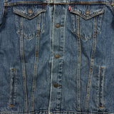 Levi's Type III Denim Jacket Mens Large Blue Medium Wash Western Trucker