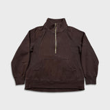 Lululemon Scuba Oversized Funnel Neck 1/2 Zip Womens Medium Brown Sweatshirt