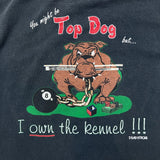 Vintage 90s Dead Stroke Billiards T Shirt Mens XL Black Top Dog I Own The Kennel Tee