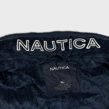 Nautica Jacket Mens XL Blue Full Zip Spell Out Logo Heavy Coat Outdoor