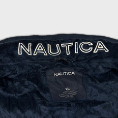 Nautica Jacket Mens XL Blue Full Zip Spell Out Logo Heavy Coat Outdoor
