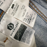 Levi's 501 Jeans Womens 24x30 Blue Original Fit Straight Distressed Light Wash Pants