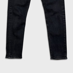 Levi's 512 Jeans Mens 31x26 Black Slim Taper Leg Dark Wash Mid Rise Stretch Denim Pants