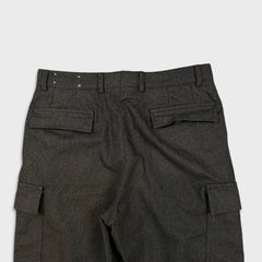 Harry Rosen Dress Pants Mens 32x30 Brown Wool Cargo Utility Trousers Tailored