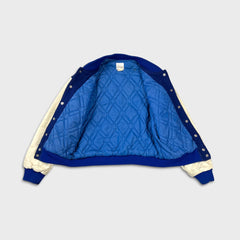 Vintage 90s Universal Studios Jacket Mens Medium Blue Hollywood Letterman USA Varsity