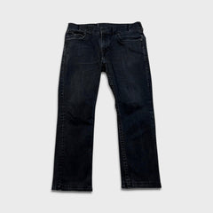 True Religion Ricky Jeans Mens 34x29 Black Relaxed Straight Leg Dark Wash Denim Pants