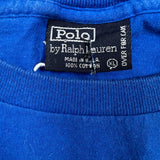 Vintage 90s Polo Ralph Lauren T Shirt Mens XL Blue USA Pony Pocket Tee