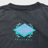Vintage 90s Volleyball T Shirt Mens Small Black Single Stitch Faded Sports Tee