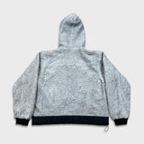 Vintage 90s Reebok Jacket Mens Medium Black Full Zip Reversible Hooded