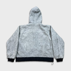 Vintage 90s Reebok Jacket Mens Medium Black Full Zip Reversible Hooded