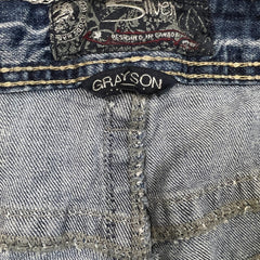 Silver Jeans Co. Grayson Mens 36x29 Blue Relaxed Fit Straight Leg Light Wash Denim Pants