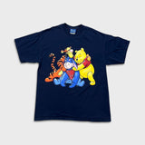 Vintage Y2K Disney Winnie The Pooh T Shirt Mens Large Blue Winnie & Friends Tee