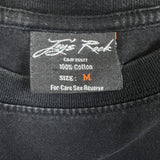 Vintage Y2K Skeleton Rider Hot As Hell T Shirt Mens Medium Black Punk Biker Tee