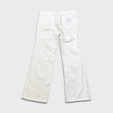 Vintage Polo Ralph Lauren Jeans Mens 36x32 White 625 Wide Flare Leg USA Denim Pants