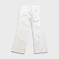 Vintage Polo Ralph Lauren Jeans Mens 36x32 White 625 Wide Flare Leg USA Denim Pants