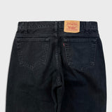 Vintage 90s Levi's 550 Jeans Mens 34x30 Black Relaxed Fit Tapered Leg Dark Wash Denim Pants