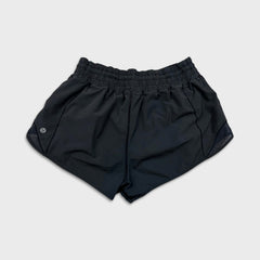 Lululemon Hotty Hot High Rise Short 2.5" Womens Size 8 Black Athletic Run Yoga