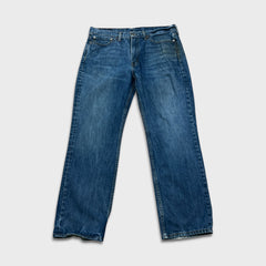 Levi's 514 Jeans Mens 36x30 Blue Slim Straight Fit Dark Wash Faded Denim Pants