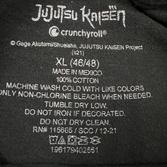 Crunchyroll Jujutsu Kaisen T Shirt Mens XL Black Anime Graphic Short Sleeve Tee