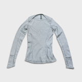 Lululemon Kanto Catch Me Long Sleeve Womens Size 2 Gray Yoga Athletic Shirt