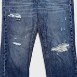 Diesel Jeans Mens 32x28 Blue Only The Brave Distressed Regular Straight Medium Wash Denim Pants