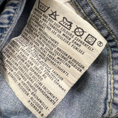 Vintage 90s Levi's Denim Shirt Men Medium Blue Light Wash Western Button Up