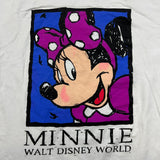 Vintage 90s Minnie Mouse T Shirt Mens 2XL White USA Disney World Graphic Tee