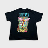 2021 Nirvana In Utero T Shirt Mens 2XL Black Forest Graphic Rock Band Tee