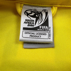 2010 Adidas Brazil Track Jacket Mens Medium Yellow South Africa FIFA World Cup